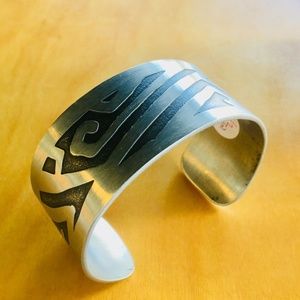 Vintage Solid Metal Bracelet Adjustable